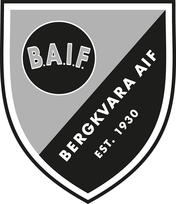 Bergkvara AIF svartvit logotyp