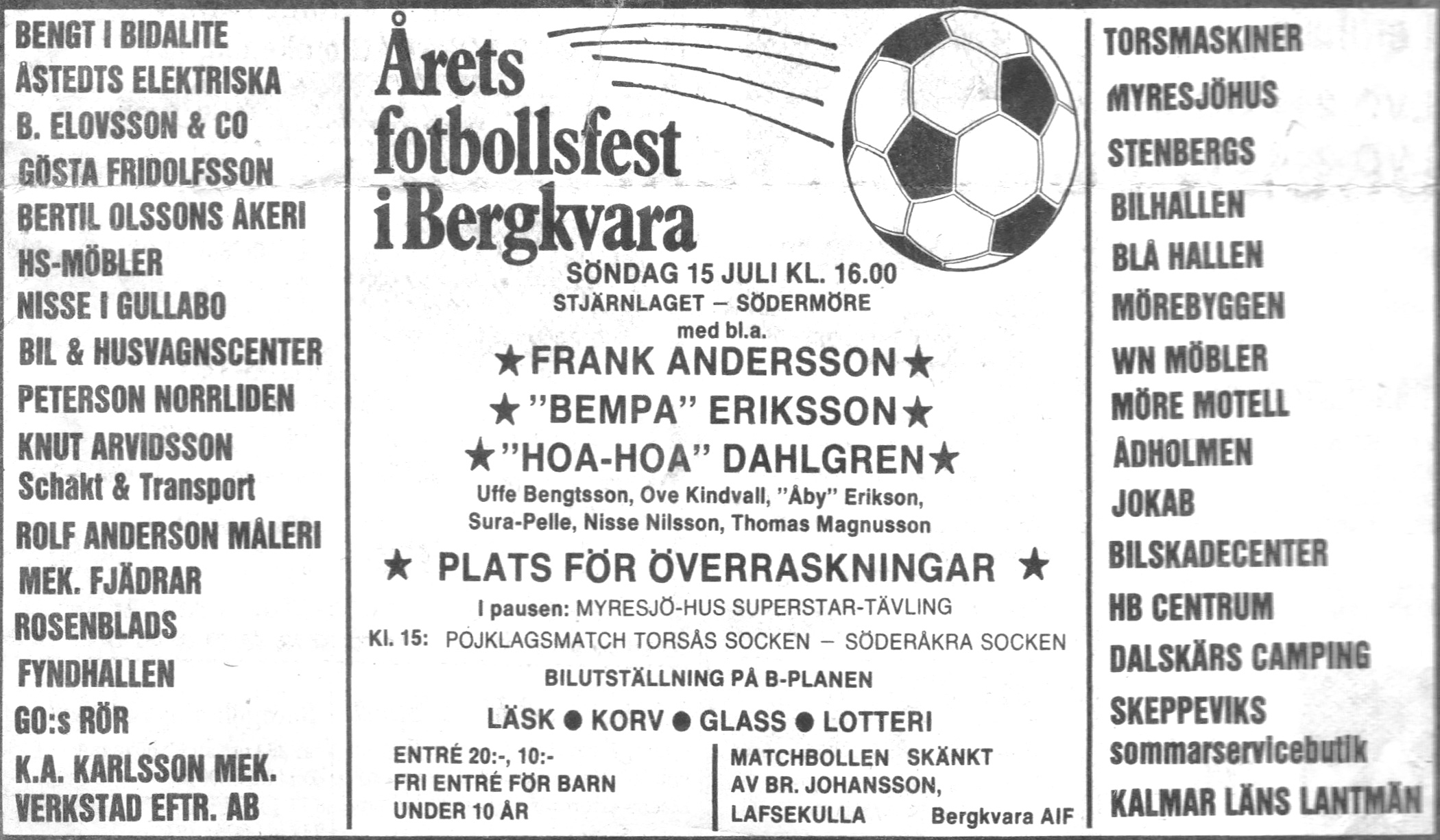 Annons - Stjärnlaget, 1979