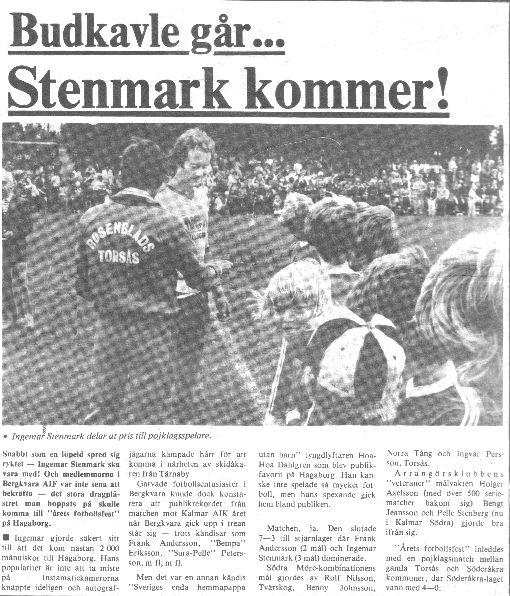 Artikel - Budkavle går... Stenmark kommer!, 1979