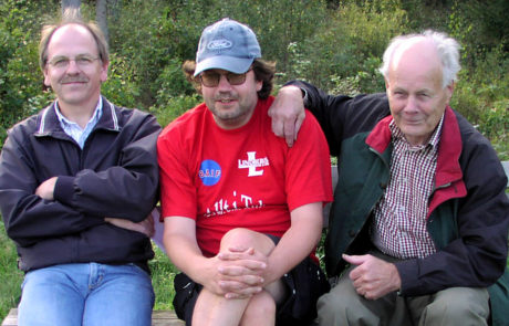 Bergkvara AIF - Tre supportrar på plats Alsjöholm, september 2006. Peter Eriksson, Patrick "Jokab" Johansson och Helge Petersson.
